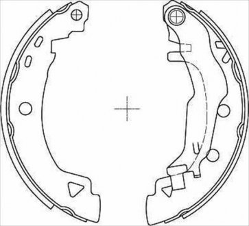 Тормозные колодки барабанные, к-кт. STARLINE BC 04925