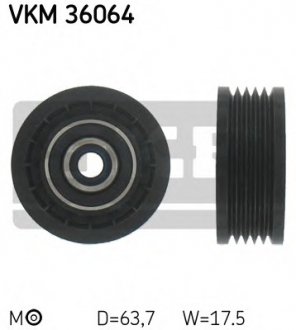 Натяжний ролик, поліклиновий ремінь SKF VKM 36064 (фото 1)