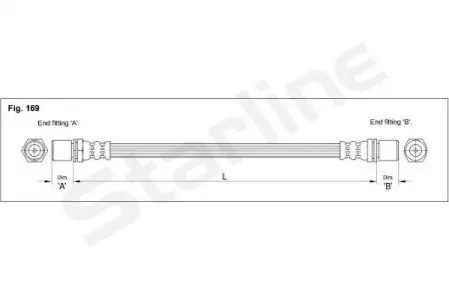 Тормозной шланг STARLINE HA EB.1222