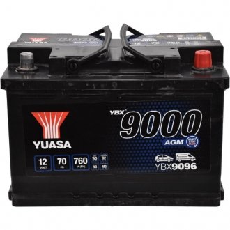 Акумулятор 6 CT-70-R AGM Start Stop YUASA YBX9096 (фото 1)