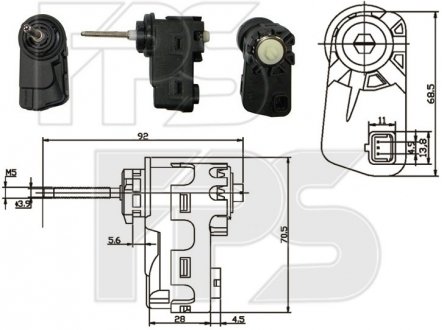 Двигатель корректора фары FP FORMA PARTS 3219 RK1 (фото 1)