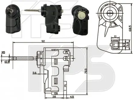 Двигатель корректора фары FP FORMA PARTS 3219 RK1