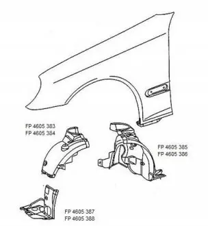Подкрылок пластиковый FP FORMA PARTS 4605 386