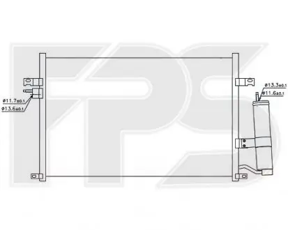 Радиатор кондиционера FP FORMA PARTS 17 K337