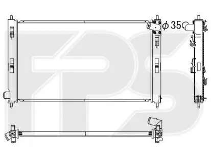 Радіатор охолодження FPS FP FORMA PARTS 48 A1155