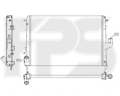 Радіатор охолодження FP FORMA PARTS 56 A145