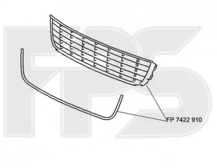 Решітка пластикова FPS FP FORMA PARTS 7422 910
