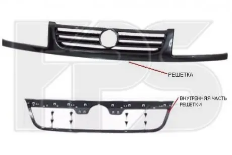 Решітка пластикова FP FORMA PARTS 9542 991