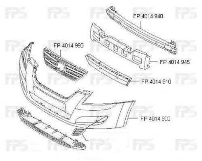 Абсорбер бампера FP FORMA PARTS 4014 945 (фото 1)