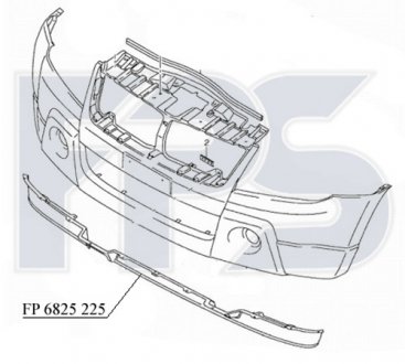 Спойлер бампера FP FORMA PARTS 6825 225