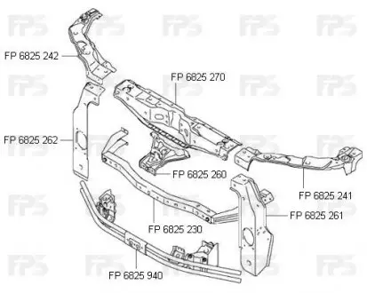 Шина бампера FP FORMA PARTS 6825 940