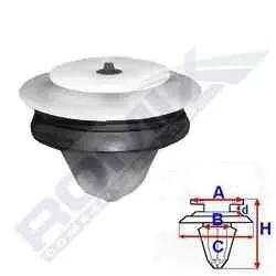 Кліпси обивки дверей ROMIX C60439