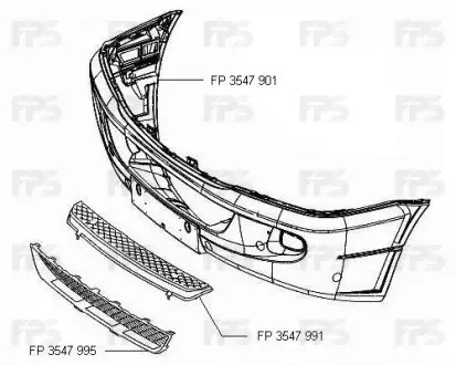 Бампер FP FORMA PARTS 3547 901