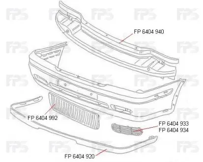 Бампер FPS FP FORMA PARTS 6404 901