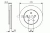 Гальмівний диск HYUNDAI Elantra/Matrix \'\'F "00>> PR3 BOSCH 0986479S39 (фото 1)