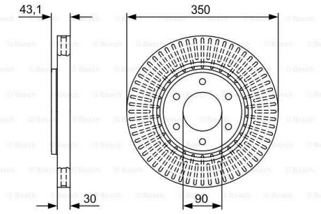 Диск тормозной 0 986 479 V51 BOSCH 0986479V51