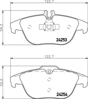 Гальмівні колодки, дискове гальмо (набір) MINTEX MDB2845