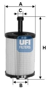 Масляний фільтр UFI 25.197.00
