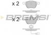 Гальмівні колодки перед. T4 1.9/2.4/2.5 D/TDI -03 (R16) (з датчиком) BREMSI BP3076 (фото 3)