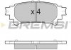 Тормозные колодки зад. Prius/Lexus GS/IS 09- (Akebono) BREMSI BP3534 (фото 3)