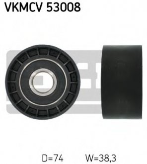 Паразитный / ведущий ролик, поликлиновой ремень SKF VKMCV 53008 (фото 1)