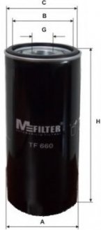 Фільтр масляний. WP11102/3 M-FILTER MFILTER TF660