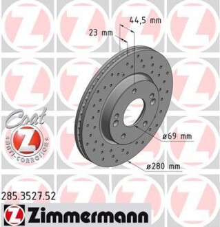 Диск гальмівний SPORT Z ZIMMERMANN 285.3527.52