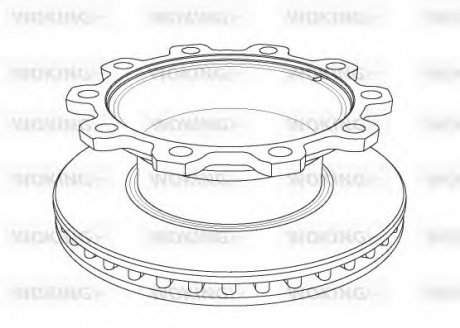 Truck Вантажні гальмівні диски WOKING NSA108120 (фото 1)