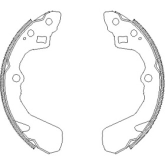 Тормозные колодки барабанные WOKING Z438600