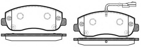 Колодки тормозные дисковые передние WOKING P1549301