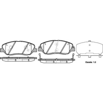 Колодки гальмові дискові передні WOKING P1326302