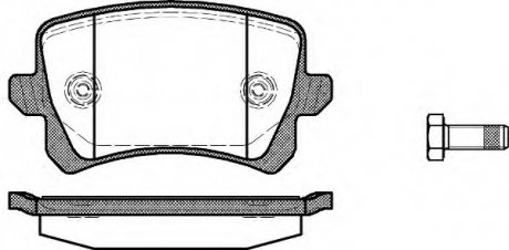 Колодки гальмівні дискові задні WOKING P1242300 (фото 1)