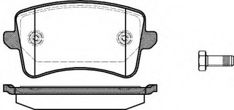 Колодки тормозные дисковые задние WOKING P1243300 (фото 1)