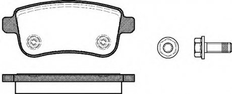 Колодки тормозные дисковые P12873.00 WOKING P1287300 (фото 1)