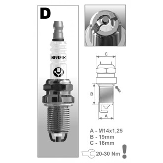 Свеча зажигания {DR15LDC} BRISK 1372