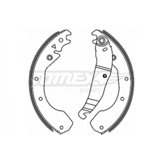Гальмівні колодки барабанні TOMEX 2056