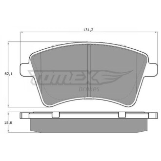 Тормозные колодки дисковые TOMEX 1584