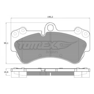 Гальмівні колодки дискові TOMEX 1516
