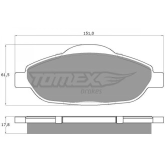 Гальмівні колодки дискові TOMEX 1466