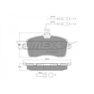 Гальмівні колодки дискові TOMEX 1467