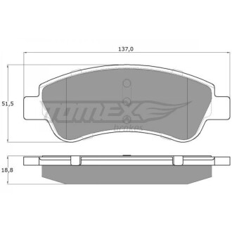 Гальмівні колодки дискові TOMEX 1464