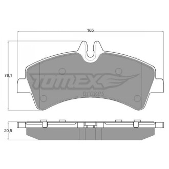 Тормозные колодки дисковые TOMEX 1426