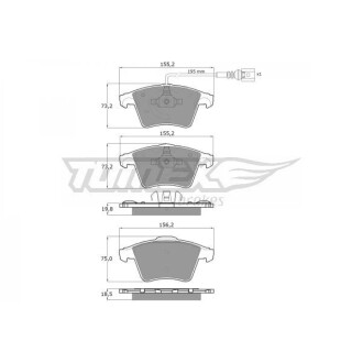 Тормозные колодки дисковые TOMEX 1393