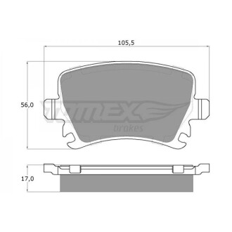 Тормозные колодки дисковые TOMEX 1395