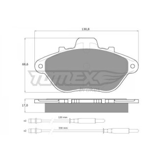 Гальмівні колодки дискові TOMEX 1345