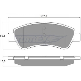 Гальмівні колодки дискові TOMEX 1327