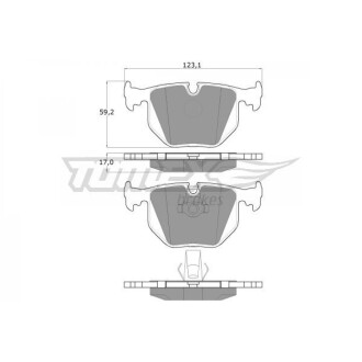 Тормозные колодки дисковые TOMEX 1319