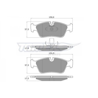 Тормозные колодки дисковые TOMEX 1316