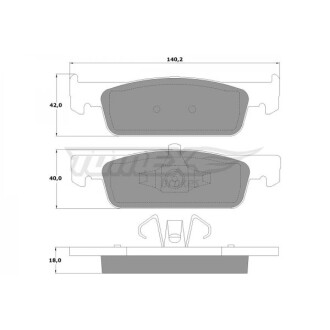 Гальмівні колодки дискові TOMEX 1694