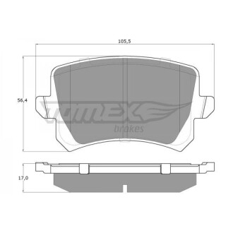 Тормозные колодки дисковые TOMEX 1583